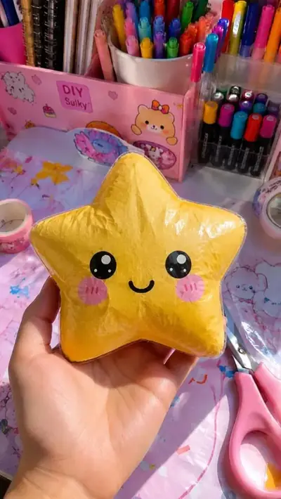 Paper squishy de estrelinha montado