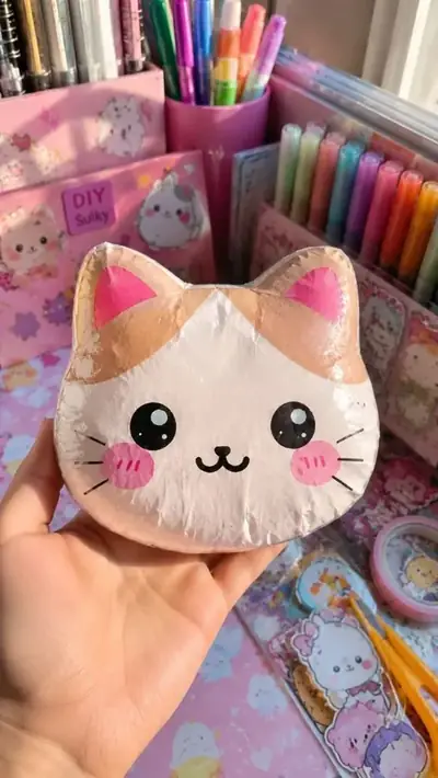 Paper squishy de gatinho montado